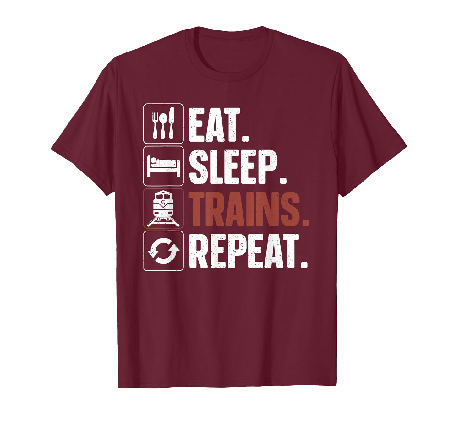 Funny Train Art For Men Women Kids Railroad Train Lovers T-Shirt