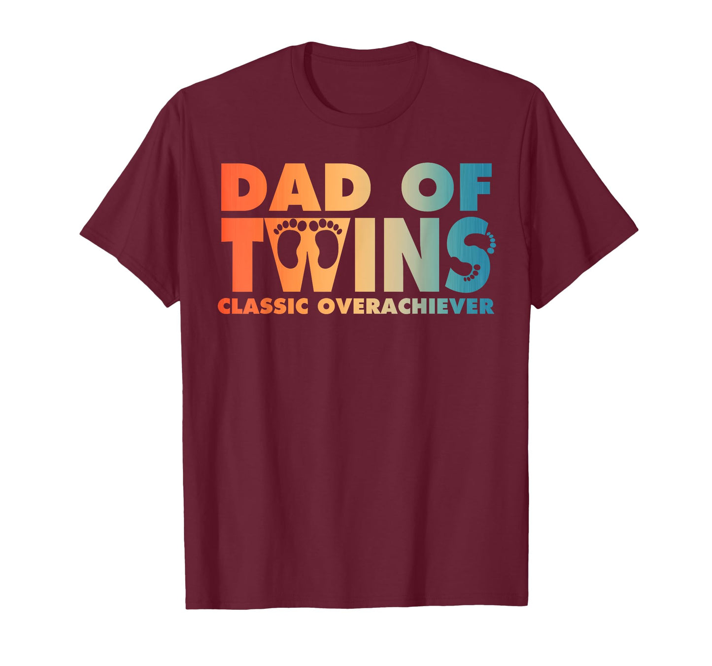 Unique Dad Of Twins Art For Father Men Twins Announcement T-Shirt