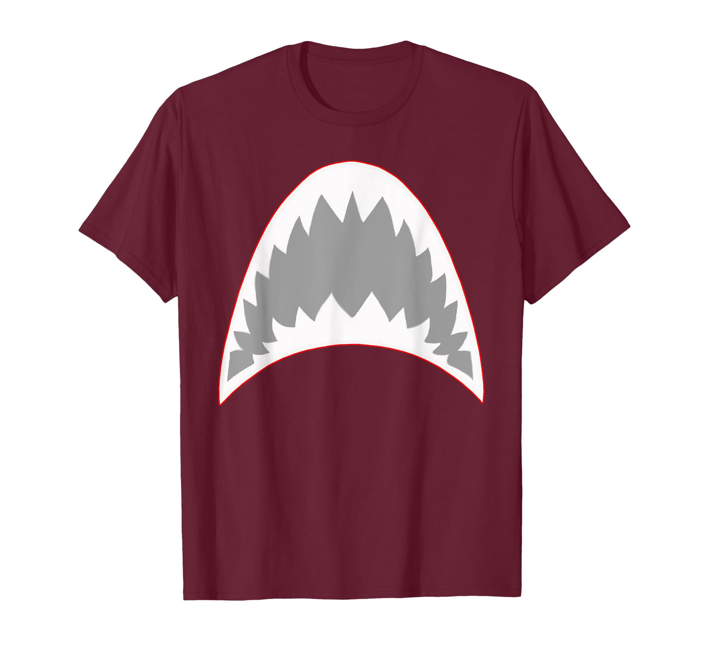 Shark Mouth Jaw Lazy Easy Costume For Halloween Party T-Shirt
