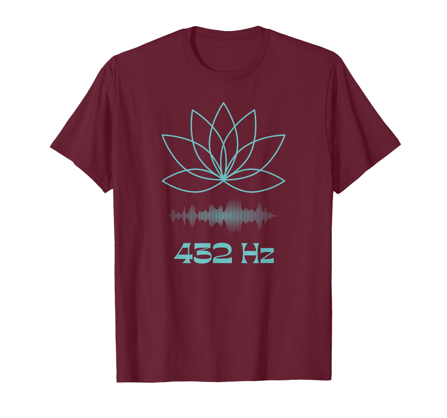 Sound Bath New Age Meditation Yoga Lotus Flower Teal Blue T-Shirt