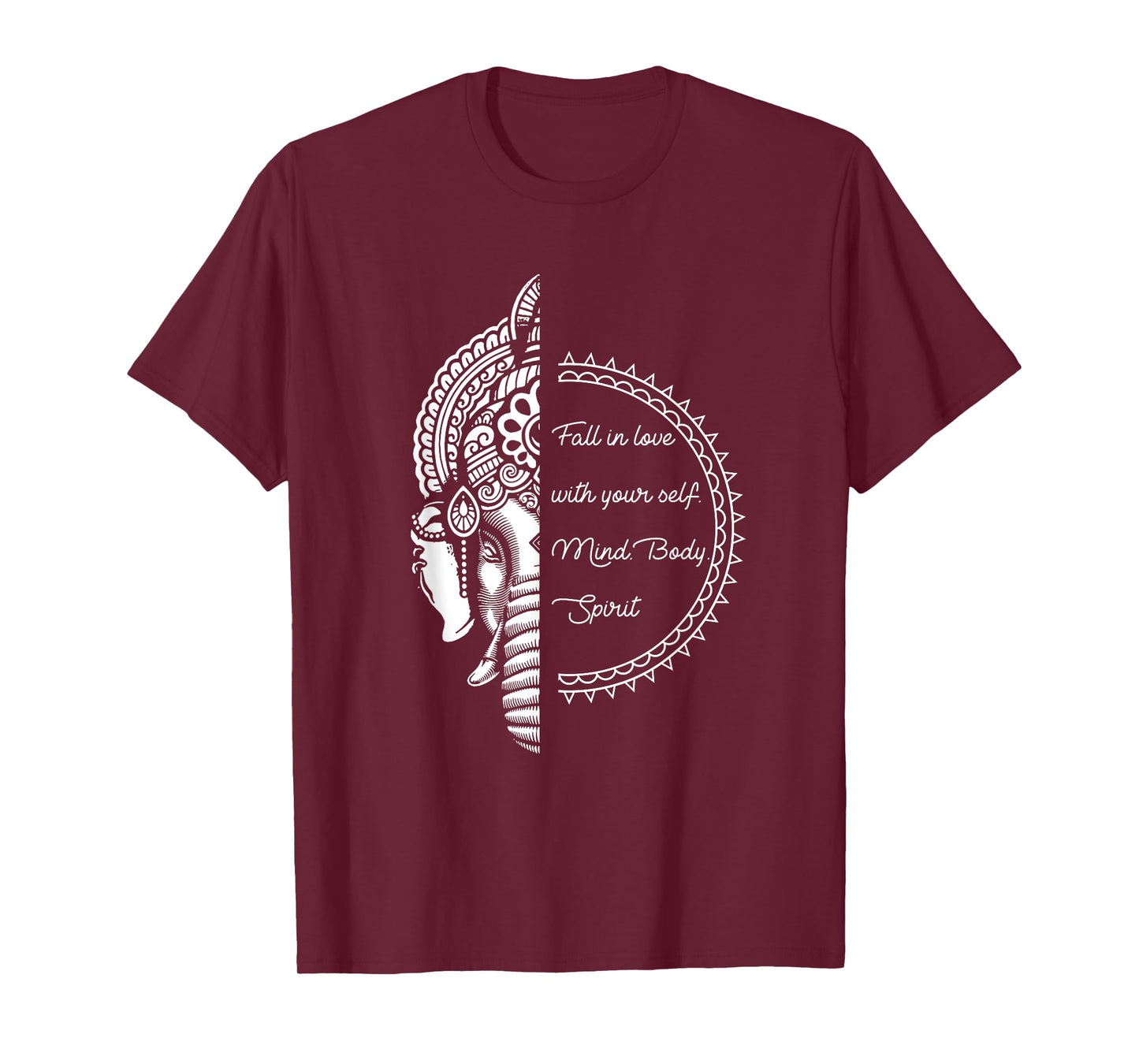Spiritual Yoga Love Your Self Meditation Elephant Ganesha T-Shirt