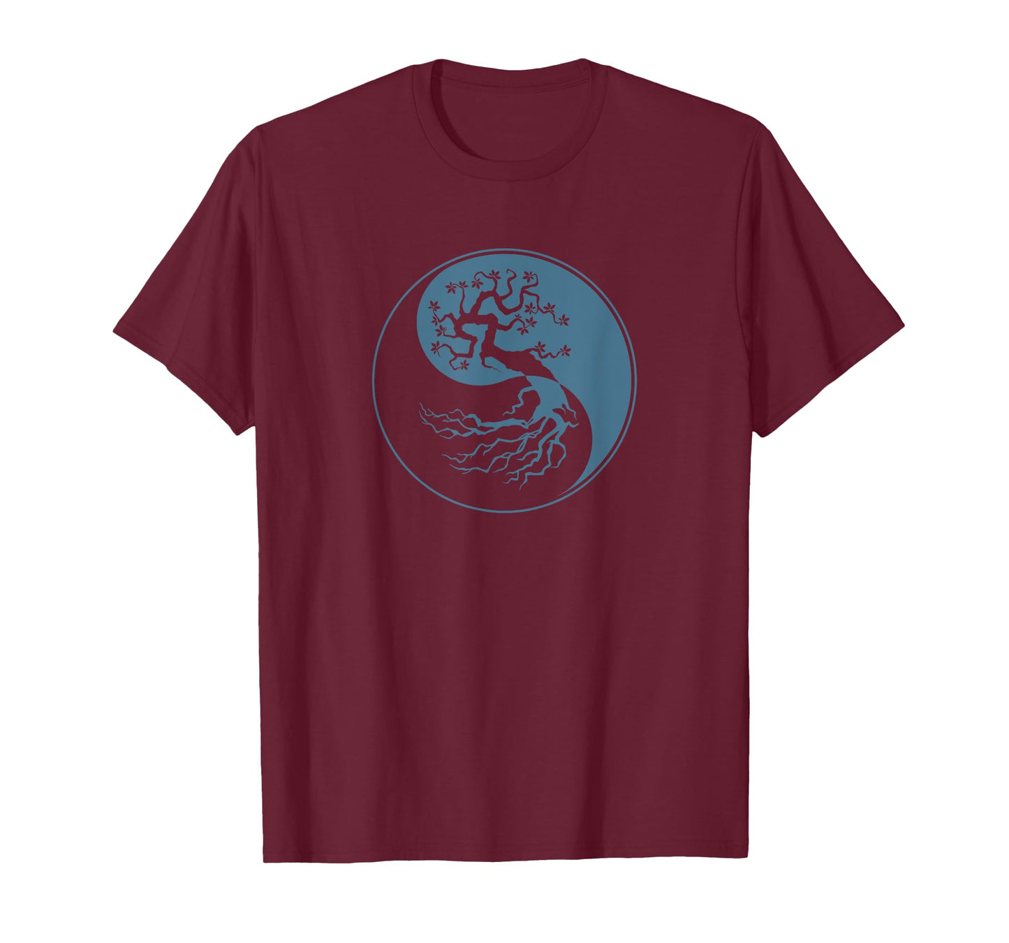 Tree Of Life Yin Yang Symbol Funny Bonsai Zen Gift Men Women T-Shirt