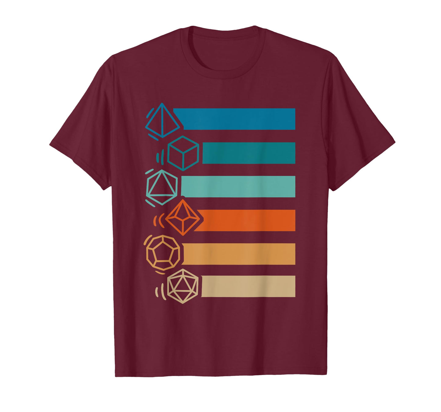 RPG Gamer Retro Polyhedral D20 Dice Set Nerdy Men Women Kids T-Shirt