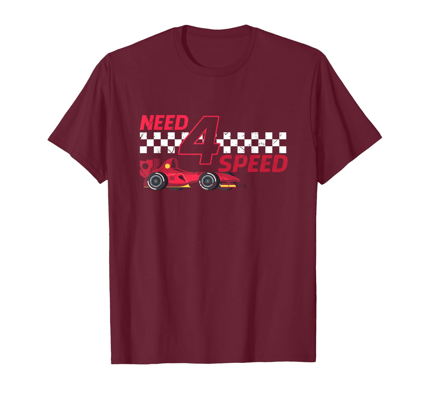 Need 4 Speed 4th Birthday 4 Year Old Racing Car Driver T-Shirt