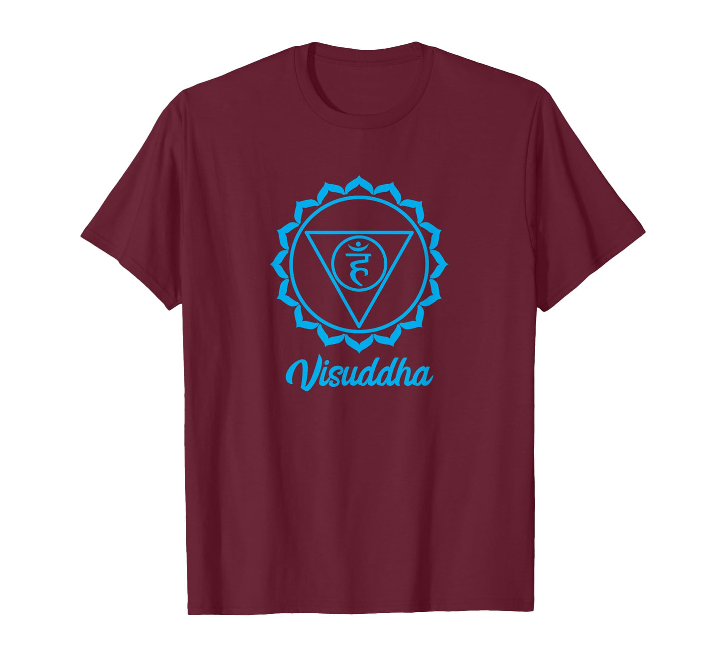 Neck Chakra Symbol Blue Visuddha Yogi Yoga T-Shirt