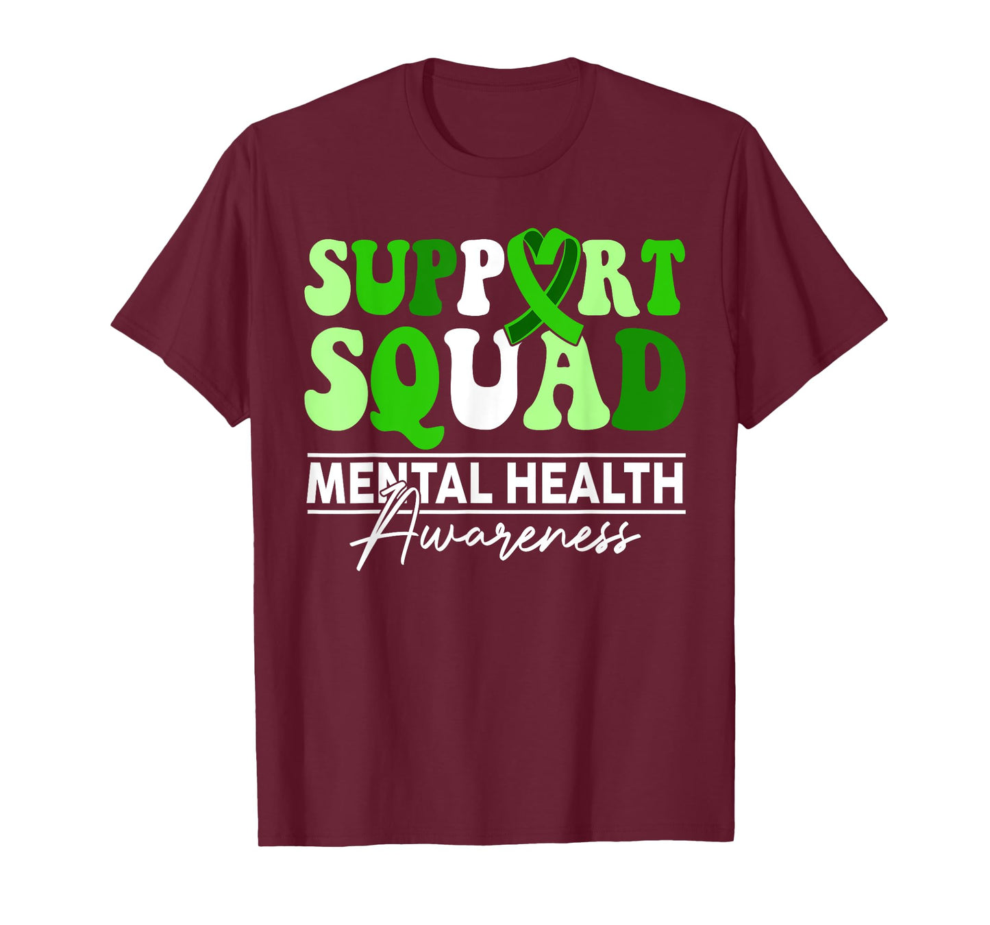 Support Squad Sunflower Hair Mental Health Awareness T-Shirt