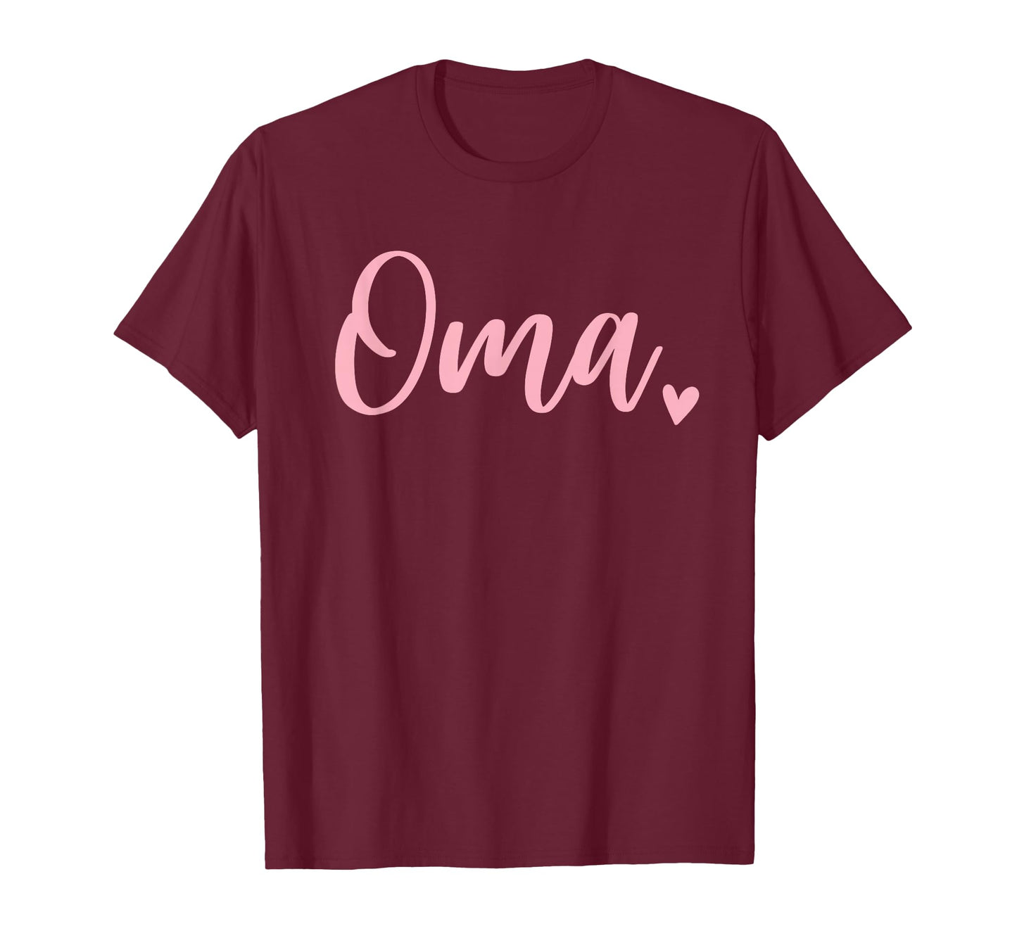 Oma Cute Heart Grandma Womens Pink T-Shirt