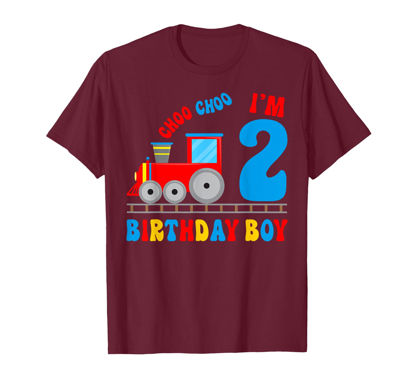 I'm 2 Years Old Kids Train Lover It's My 2nd Birthday Boy T-Shirt