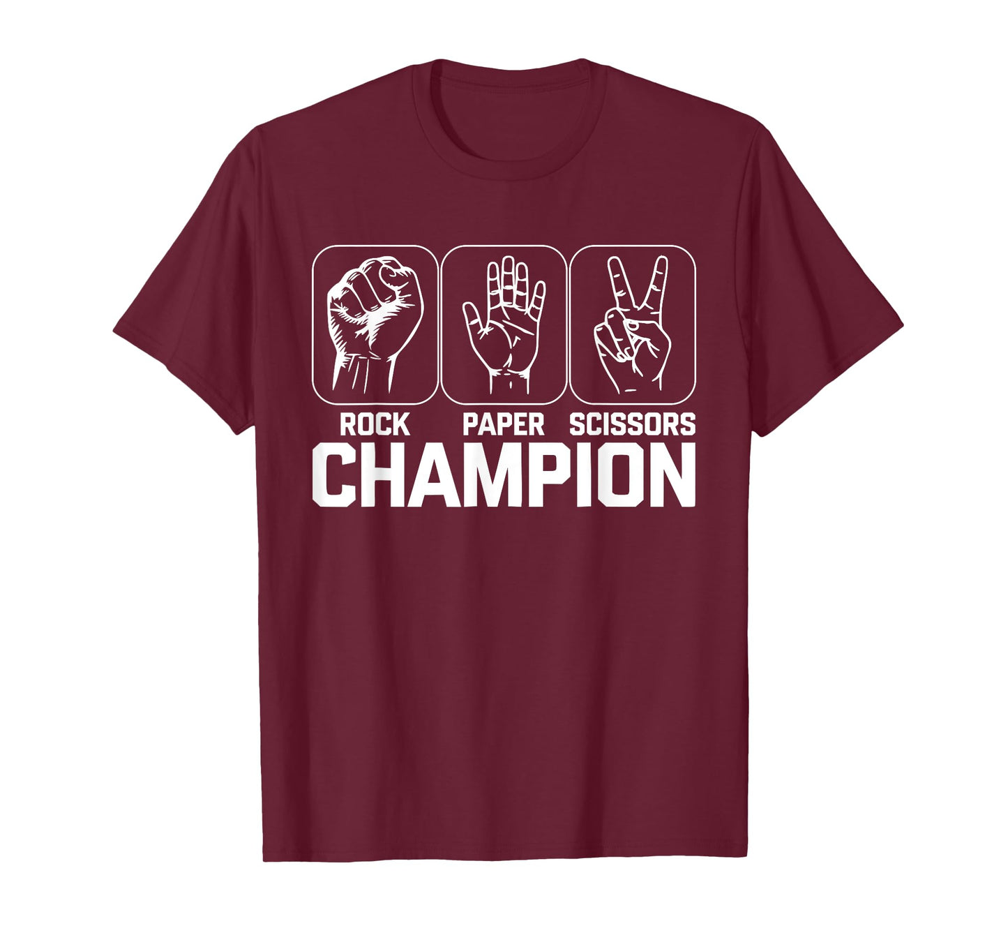 Rock Paper Scissors Champion Shirt Adult Men Women Costume T-Shirt