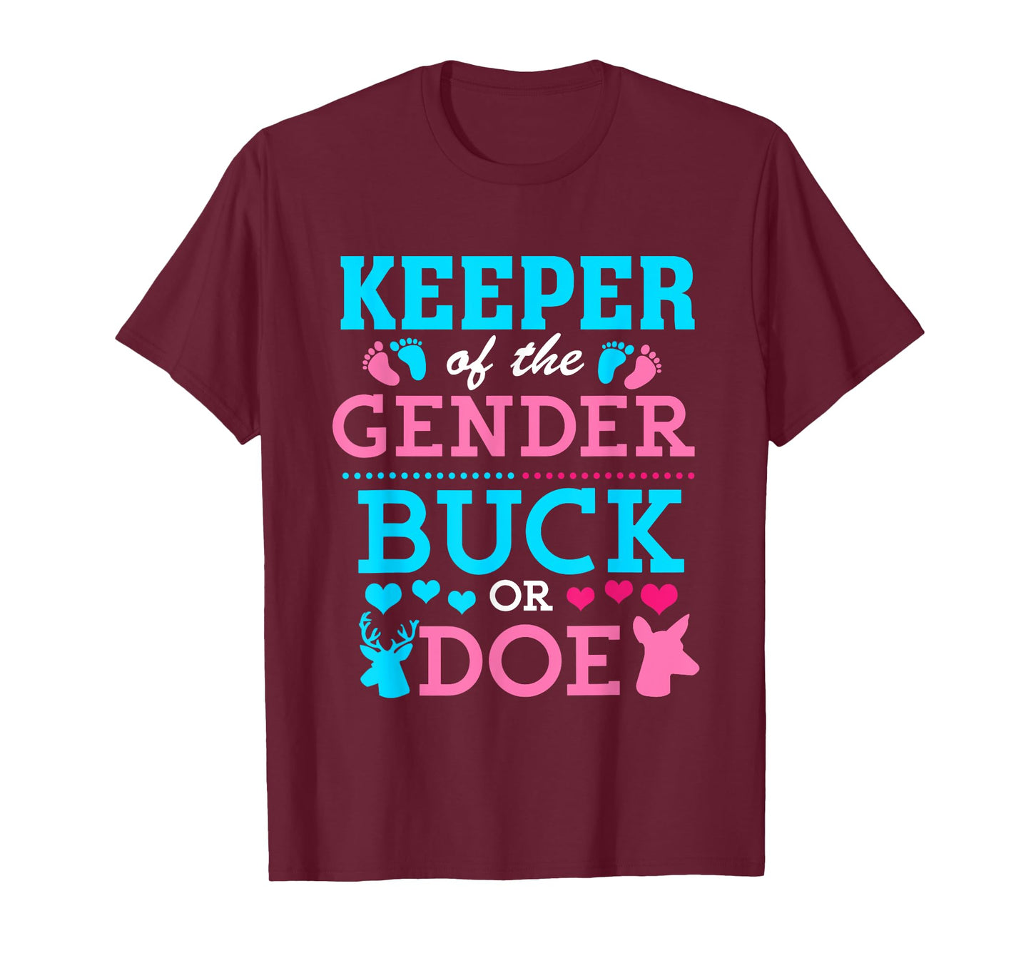 Buck or Doe Funny Keeper of Gender Baby Reveal Party T-Shirt