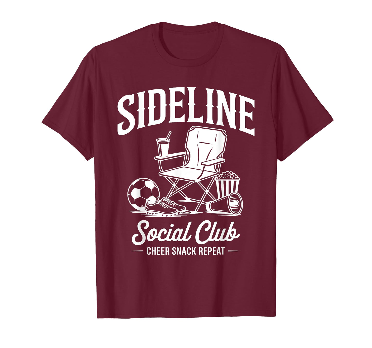 Sideline Social Club Game Day Mothers Day Grandma Soccer Mom T-Shirt