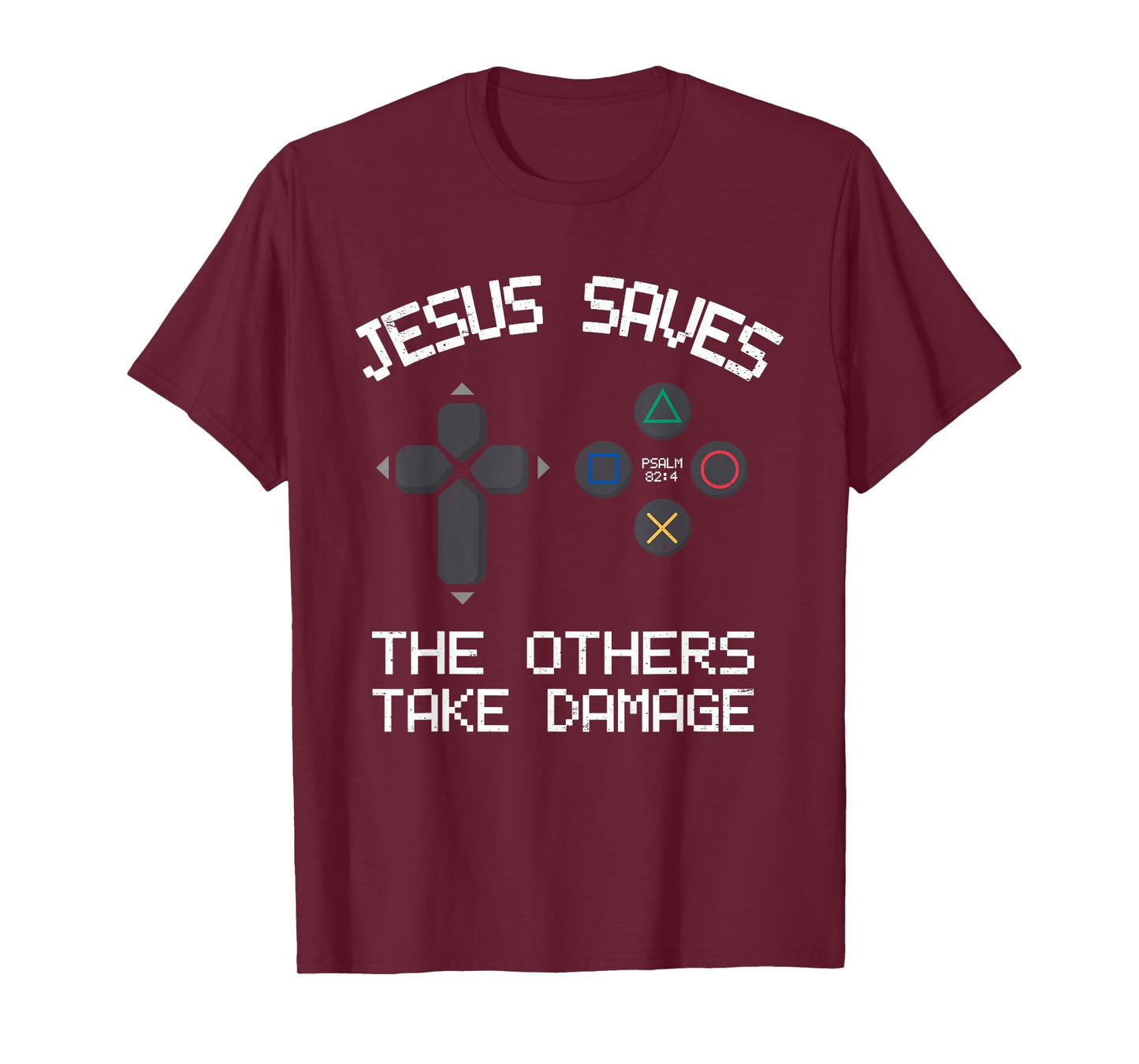Vintage Christian Video Gamer Jesus Saves T-Shirt