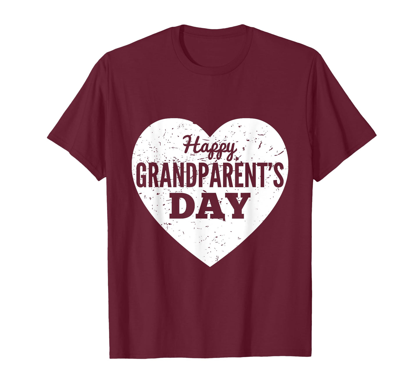 Heart Happy Grand Parents Day Grandma Grandpa T-Shirt