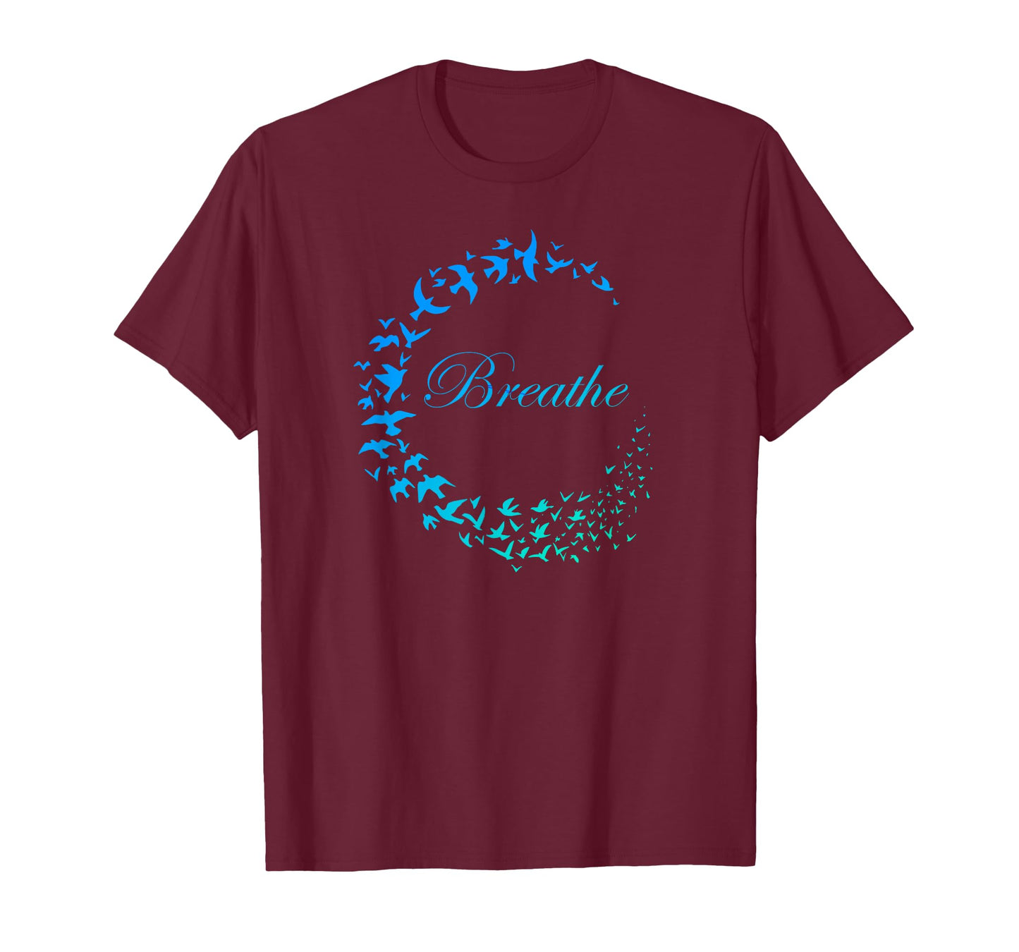 Breathe Inhale Exhale Take Breath Birds Design T-Shirt
