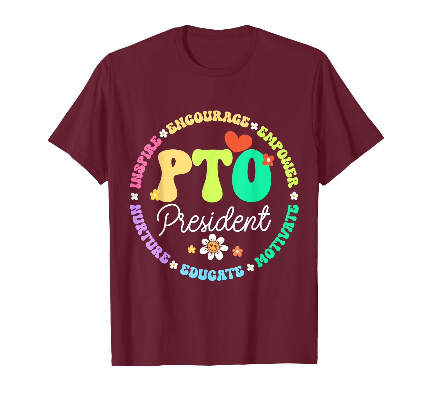 PTO President Back to School Matching Group Parent Teacher T-Shirt