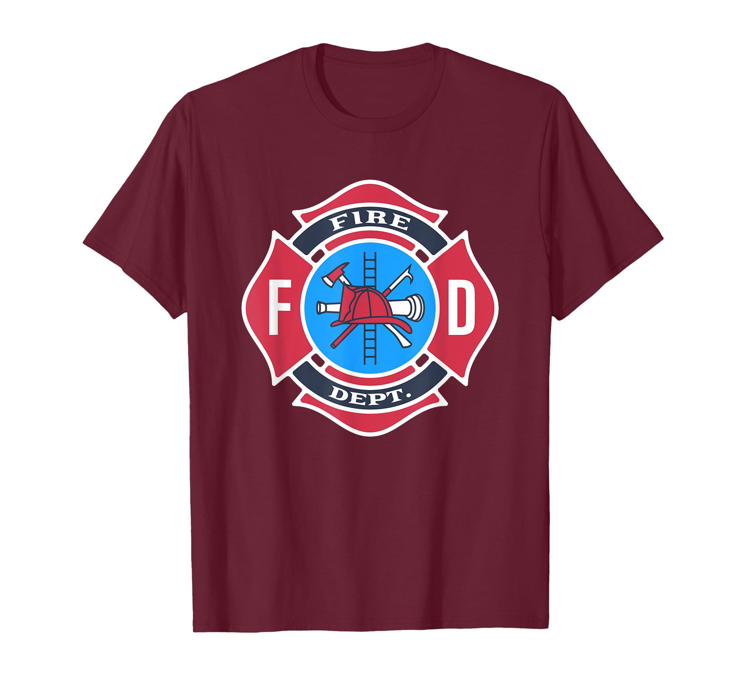 Fire Department Logo Fireman Firefighter Uniform Costume T-Shirt