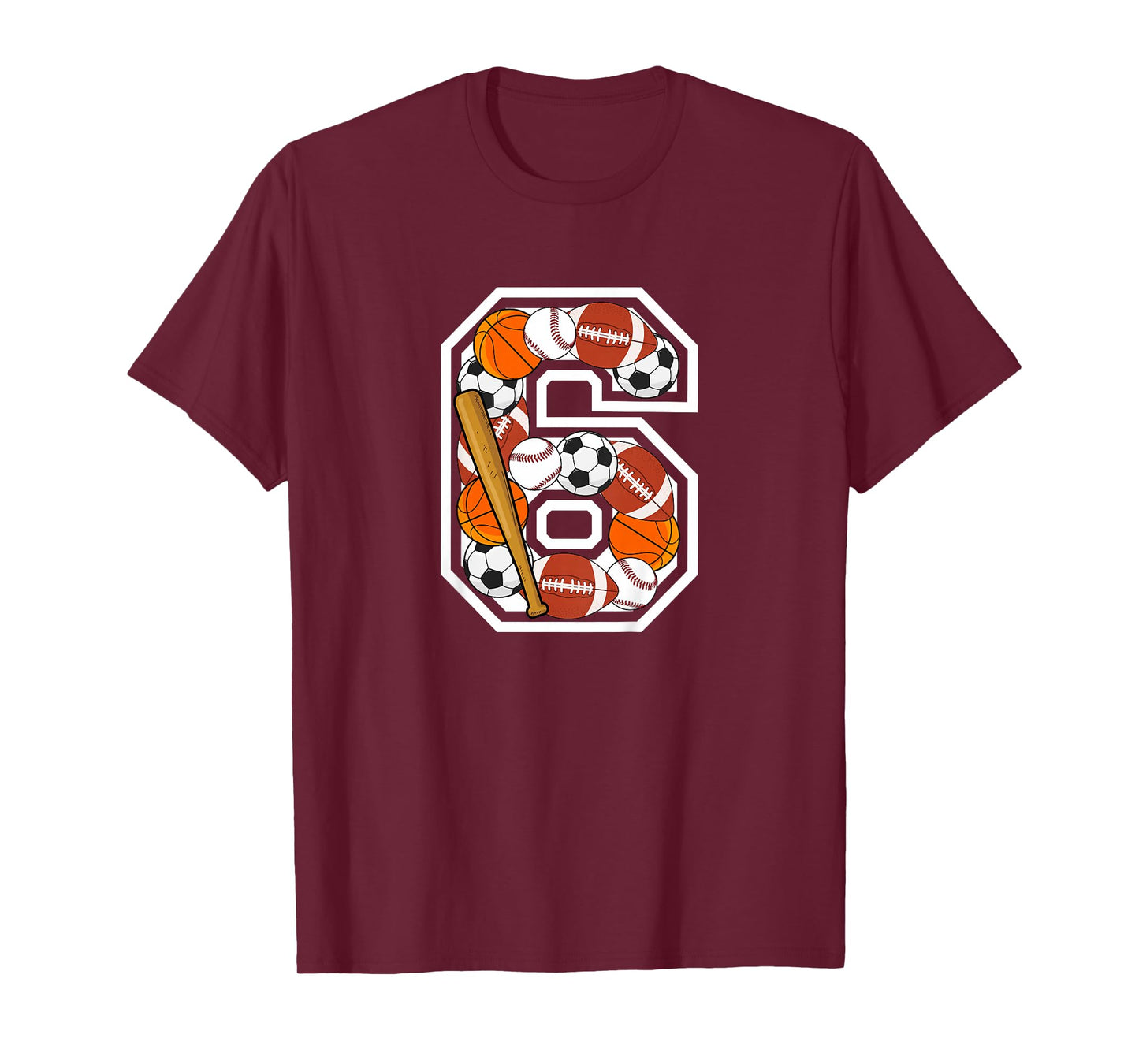 Kids 6th Birthday Sports Birthday Party 6 Year Old Boy T-Shirt
