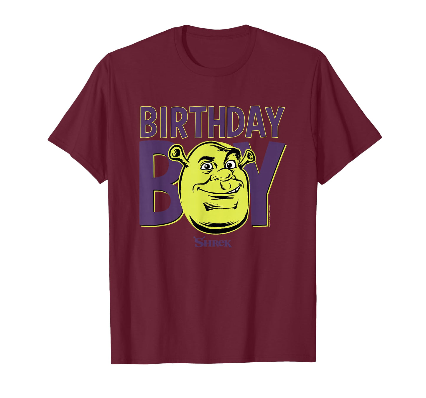 Shrek Birthday Boy Neon Big Face Chest Logo T-Shirt