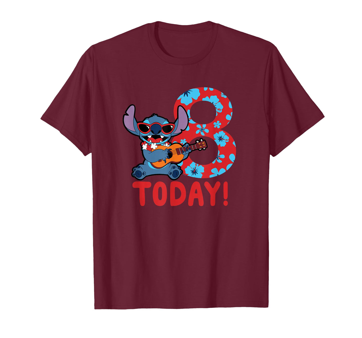Disney Lilo & Stitch Tropical Birthday 8 Years Old Today T-Shirt