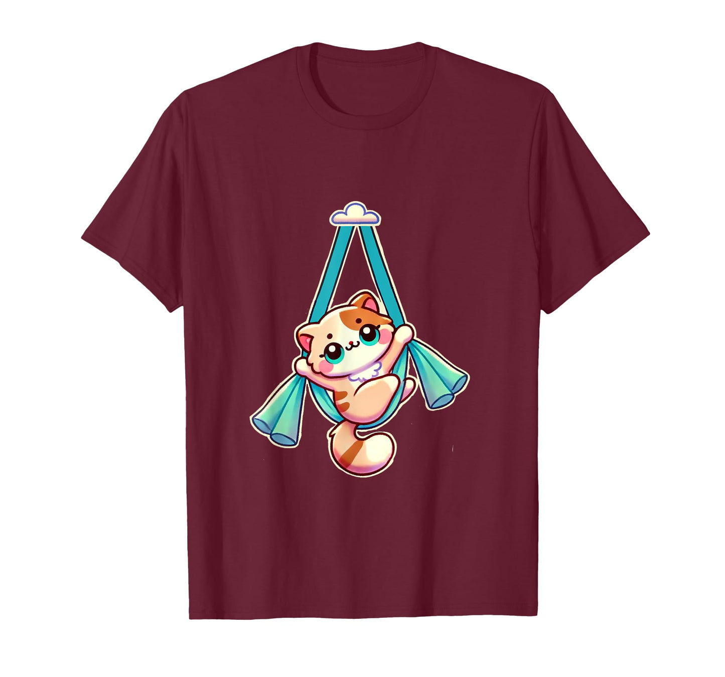 AD Designs Hang In There Aerial Kitty Aerialist Cat Silks T-Shirt