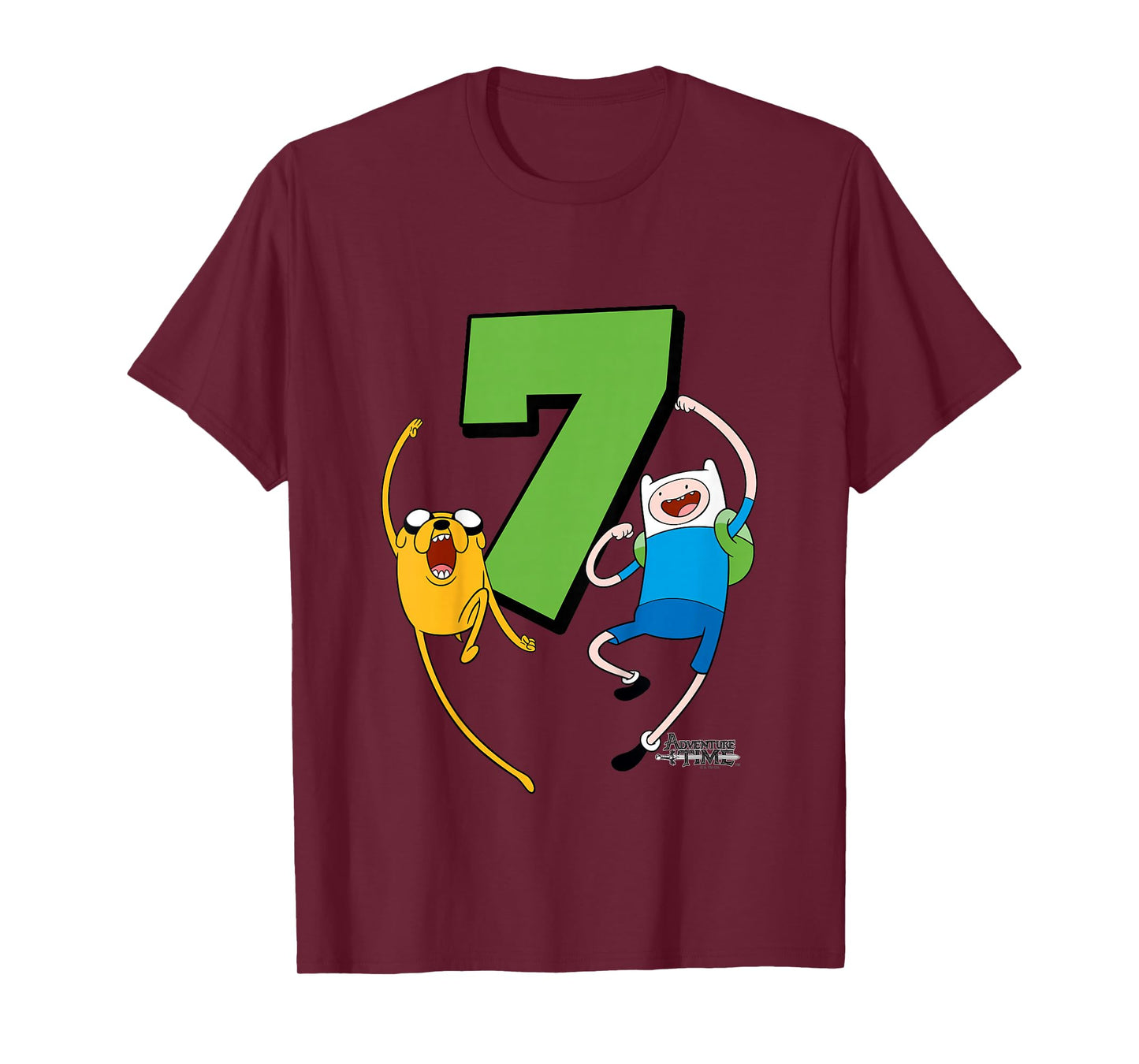 Kids Adventure Time Finn and Jake 7th Birthday T-Shirt