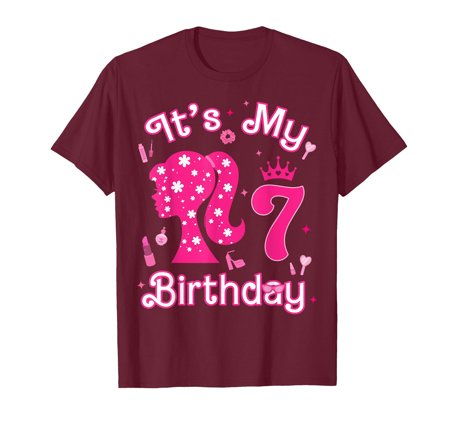 Kids 7Th Birthday Girl Doll 7 Years Old Birthday Girl Party T-Shirt