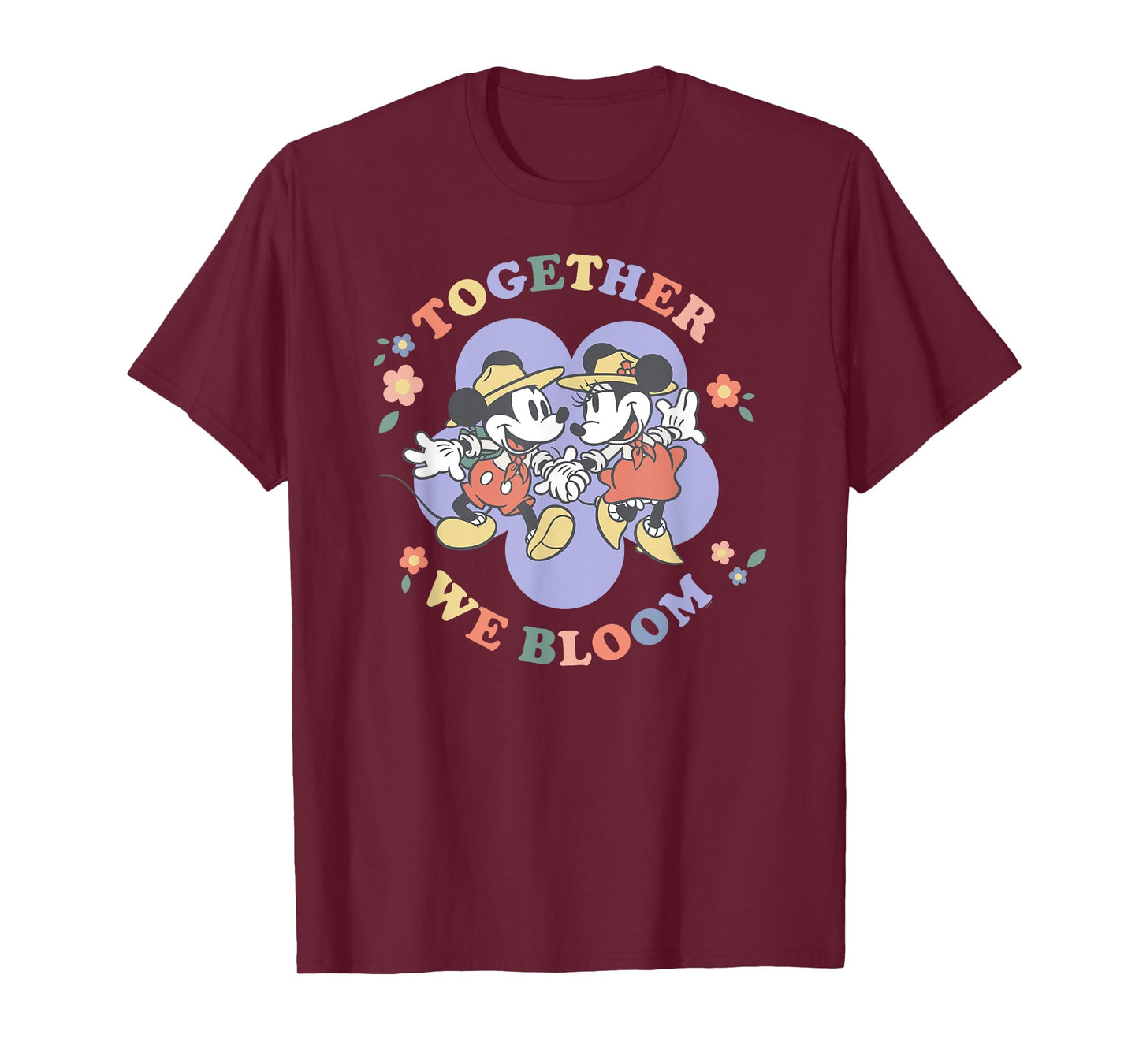 Disney Mickey and Minnie Mouse Together We Bloom Springtime T-Shirt