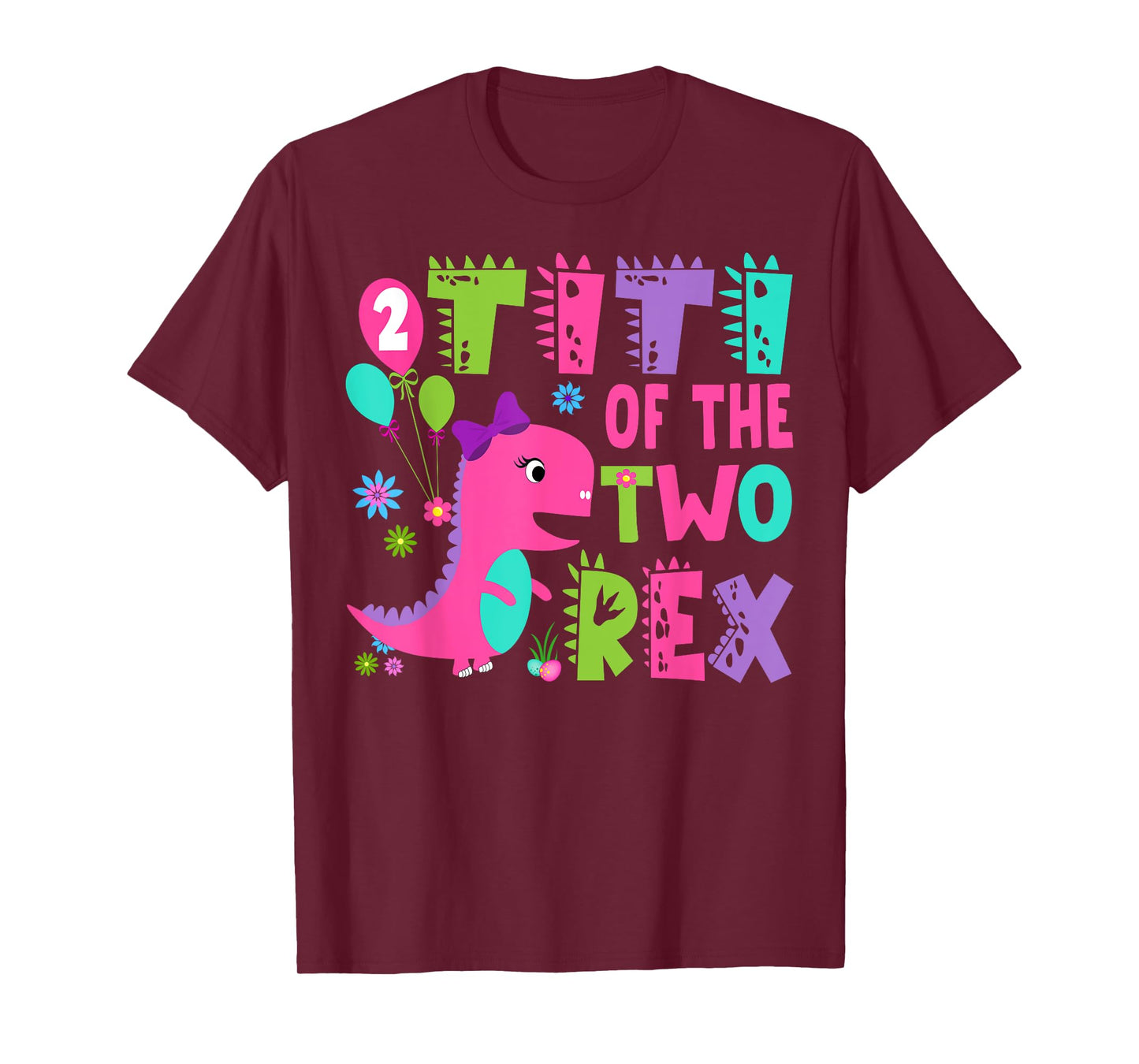 Titi Of The Two Rex 2Nd Birthday Boy Dinosaur T-Rex T-Shirt