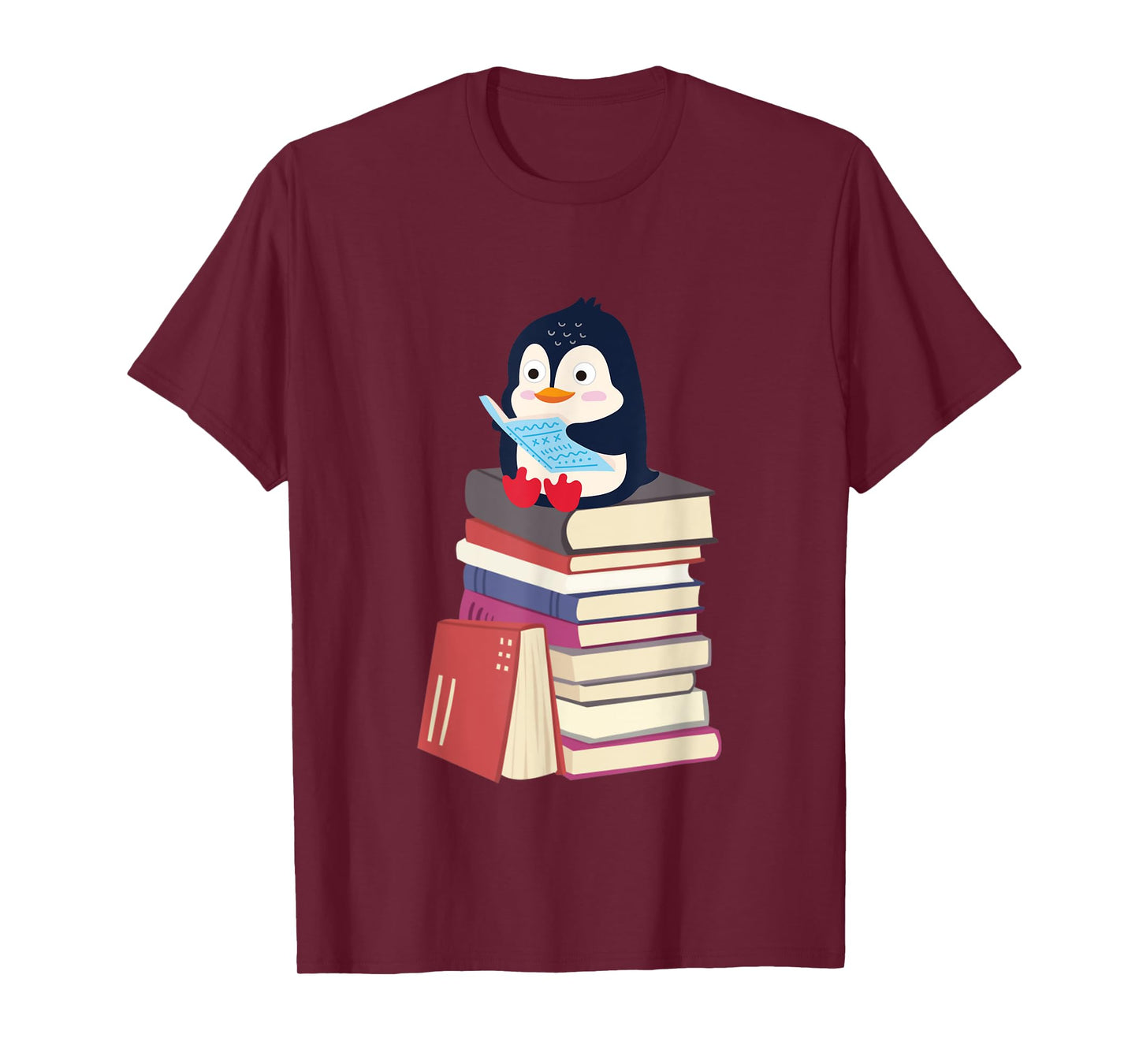 Teacher Librarian Kawaii Penguin, Book Lover Penguin T-Shirt