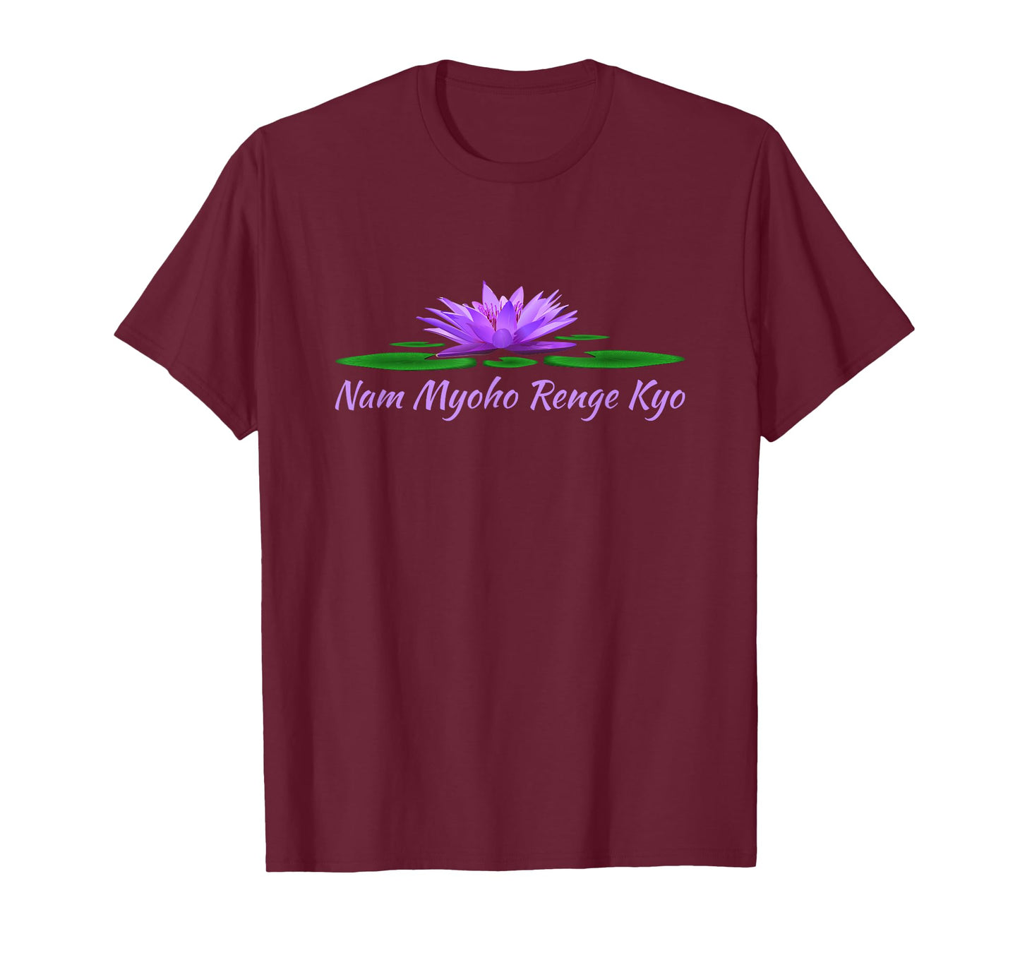 Nam Myoho Renge Kyo Japanese Buddhist Mantra Lotus Flower T-Shirt