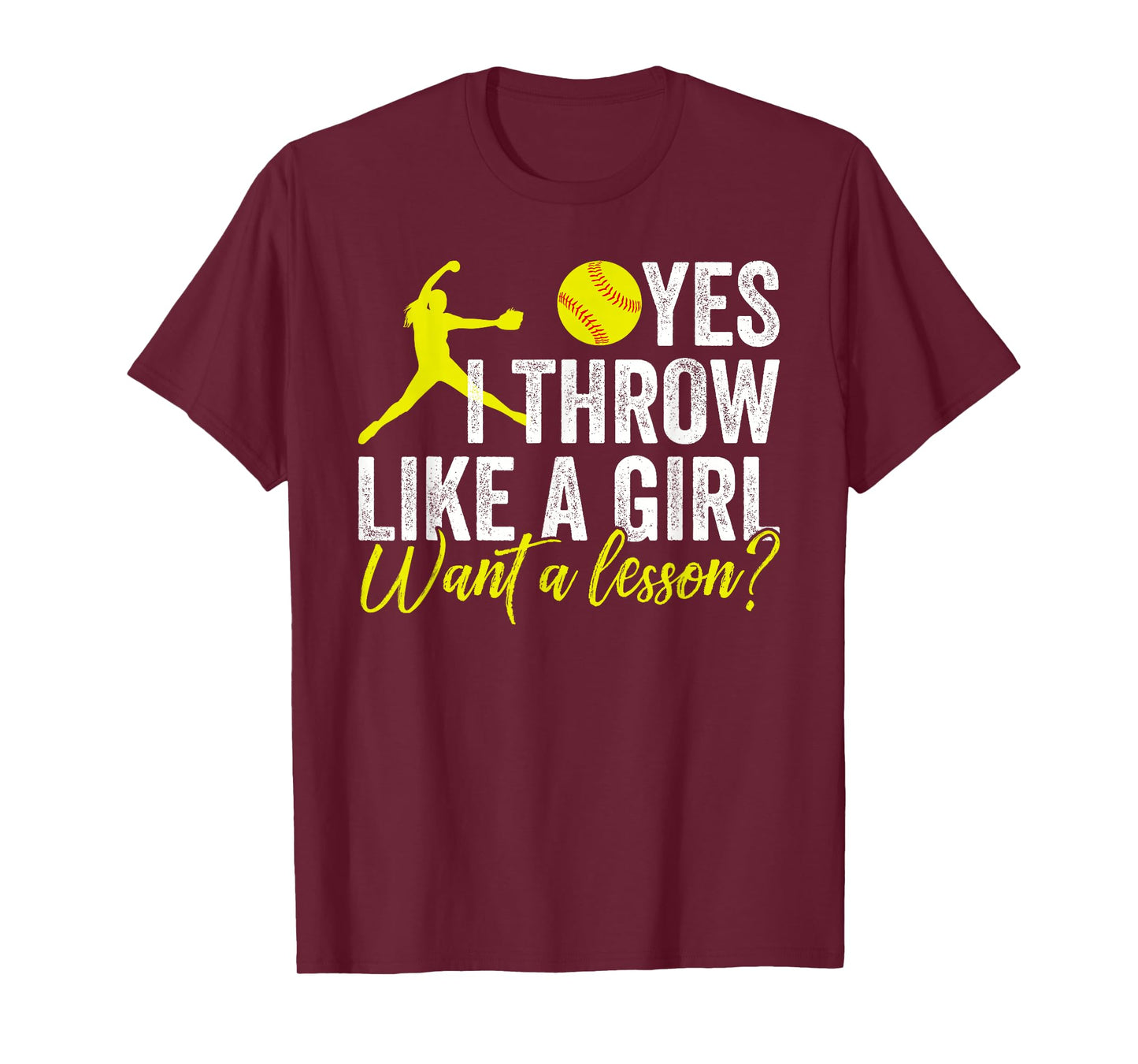 Funny Women's Softball I Know I Throw Like A Girl Pitcher T-Shirt