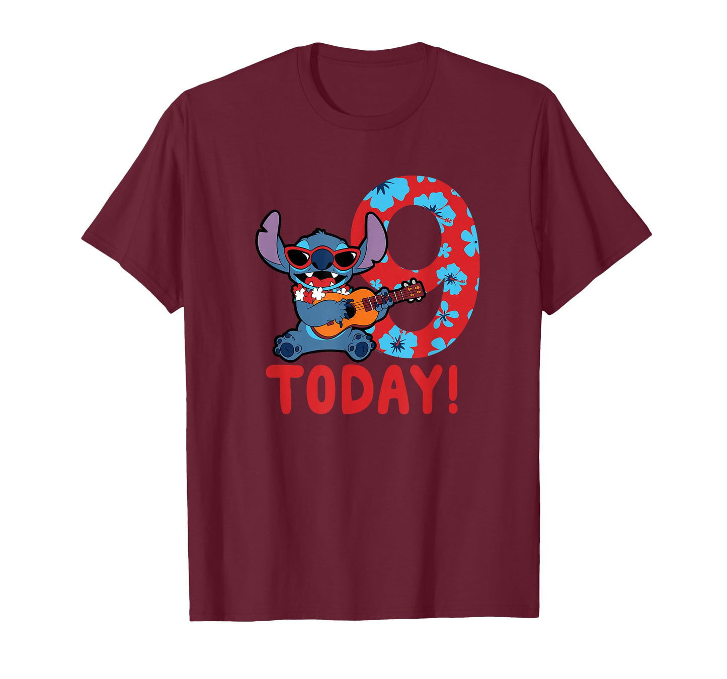 Disney Lilo & Stitch Tropical Birthday 9 Years Old Today T-Shirt
