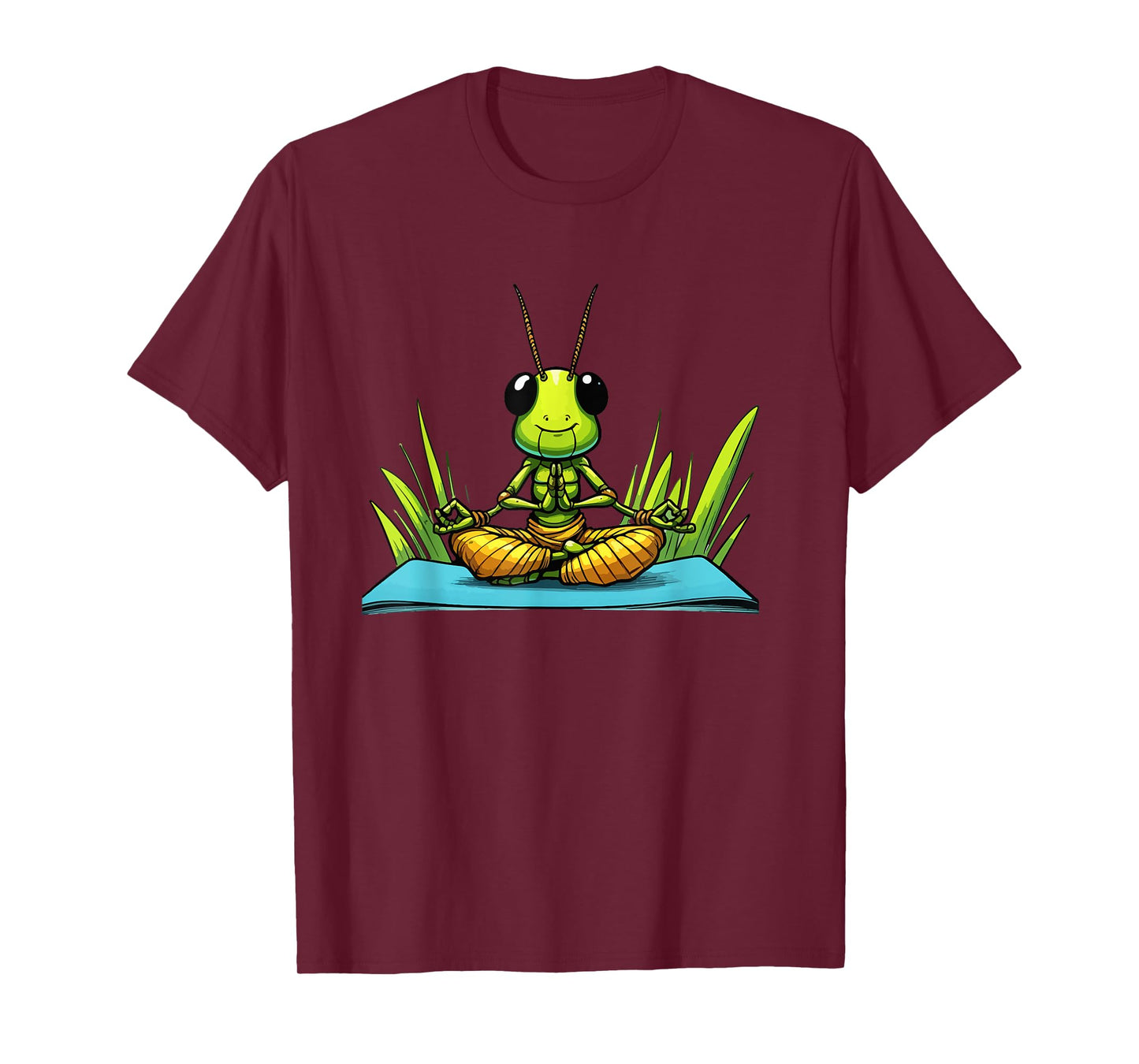 Meditation Grasshopper Yoga Pose Relaxing Animal T-Shirt