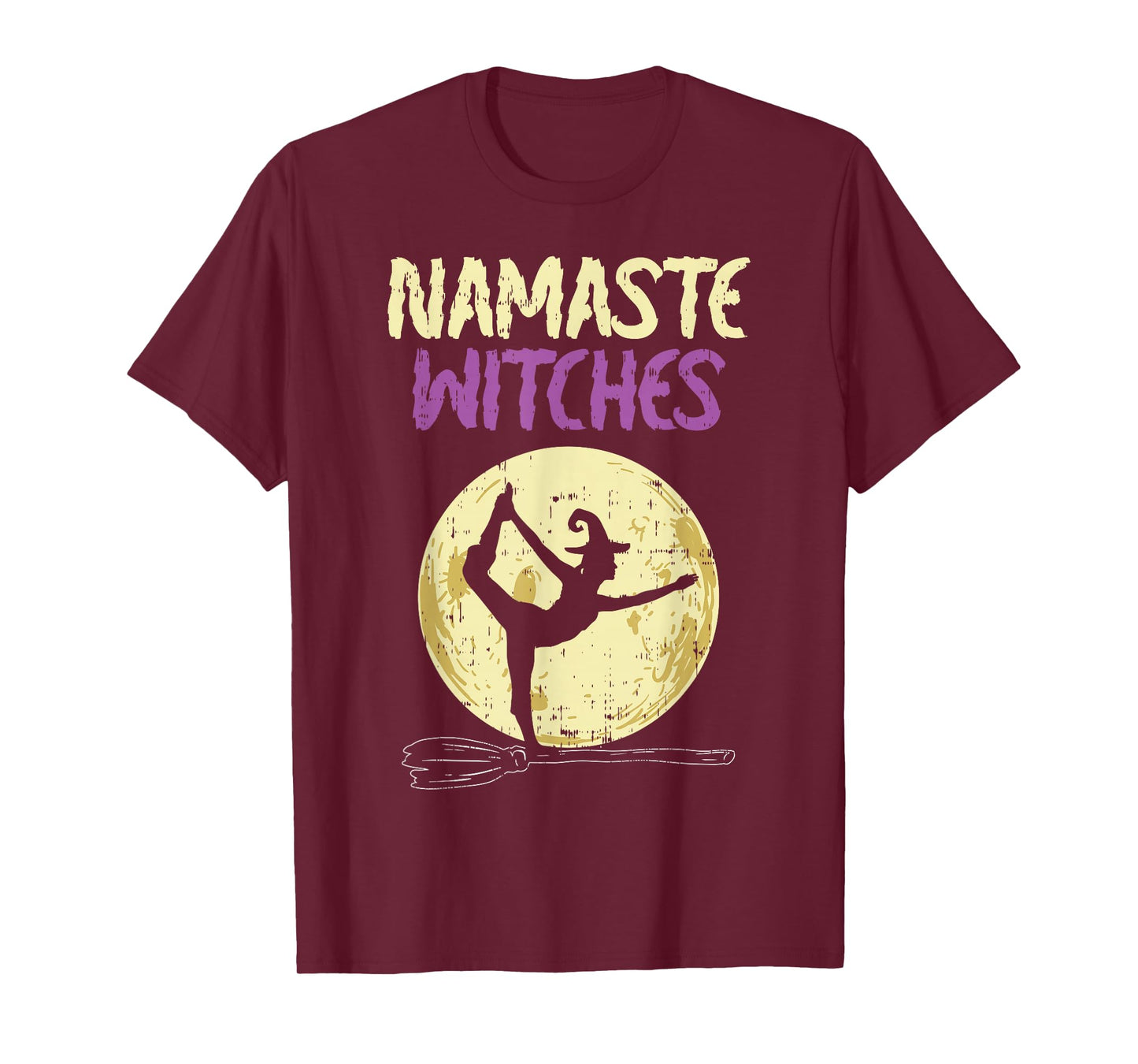 Namaste Witches T-Shirt Halloween Yoga Lover Costume Moon T-Shirt