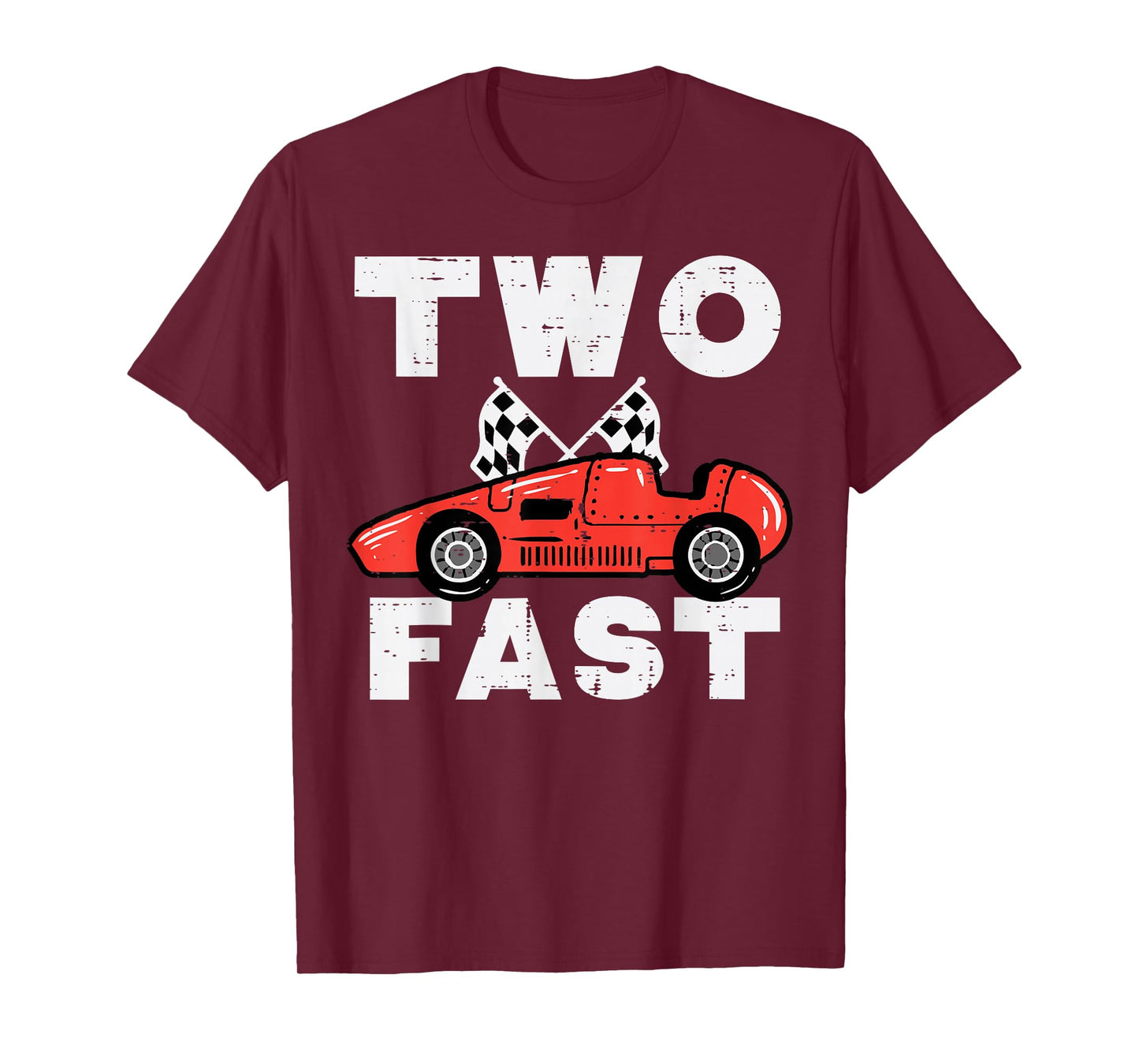 2nd Birthday Race Car Two Fast 2 Year Old Bday Boys Kids T-Shirt