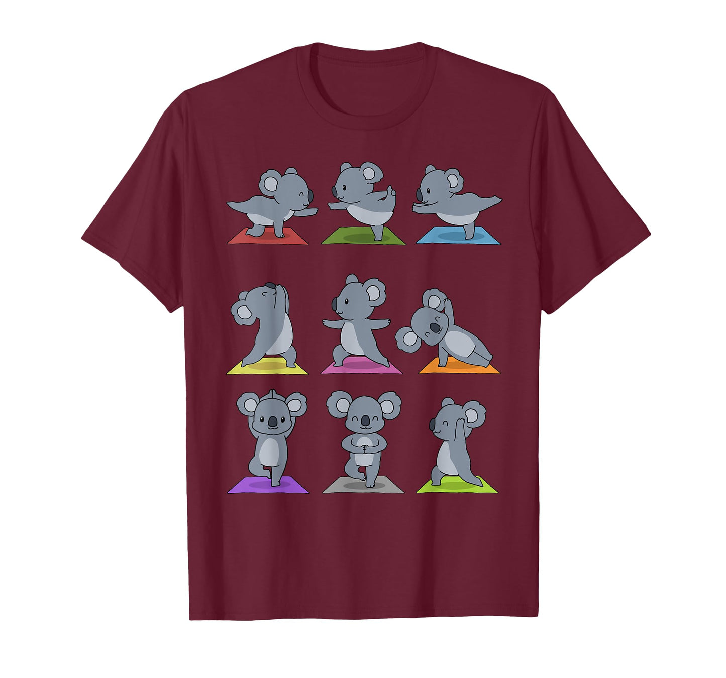Koala Yoga T-Shirt Funny Koalas In Yoga Poses Sports Tee T-Shirt