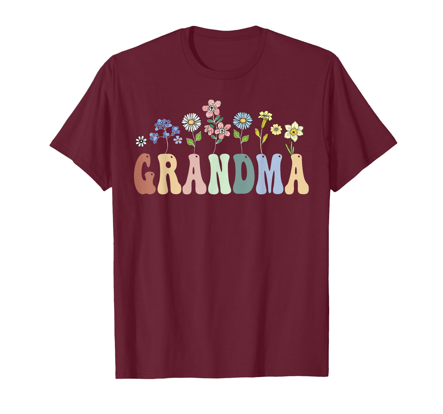 Grandma Gifts Women Wildflower Floral Design Grandma T-Shirt