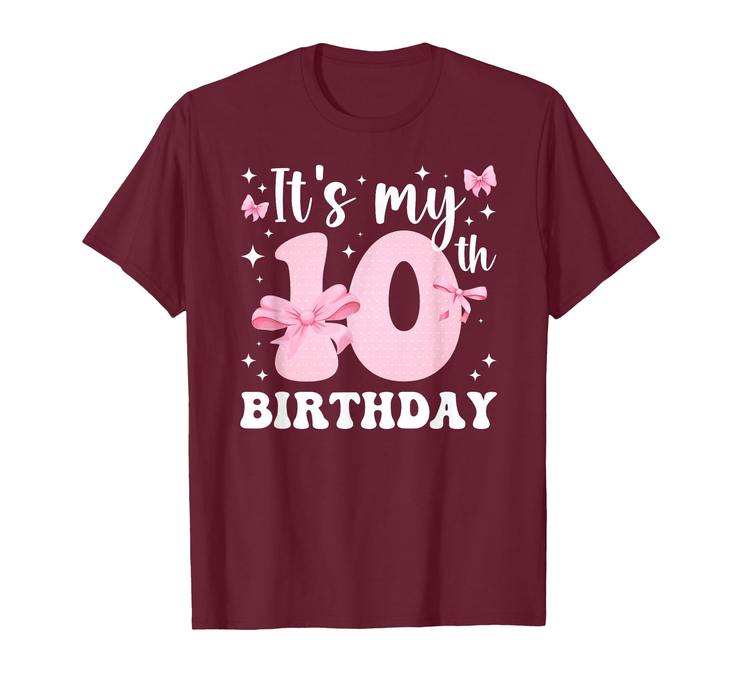 10th Coquette Themed Birthday 10 Year Old Girl Coquette Bow T-Shirt