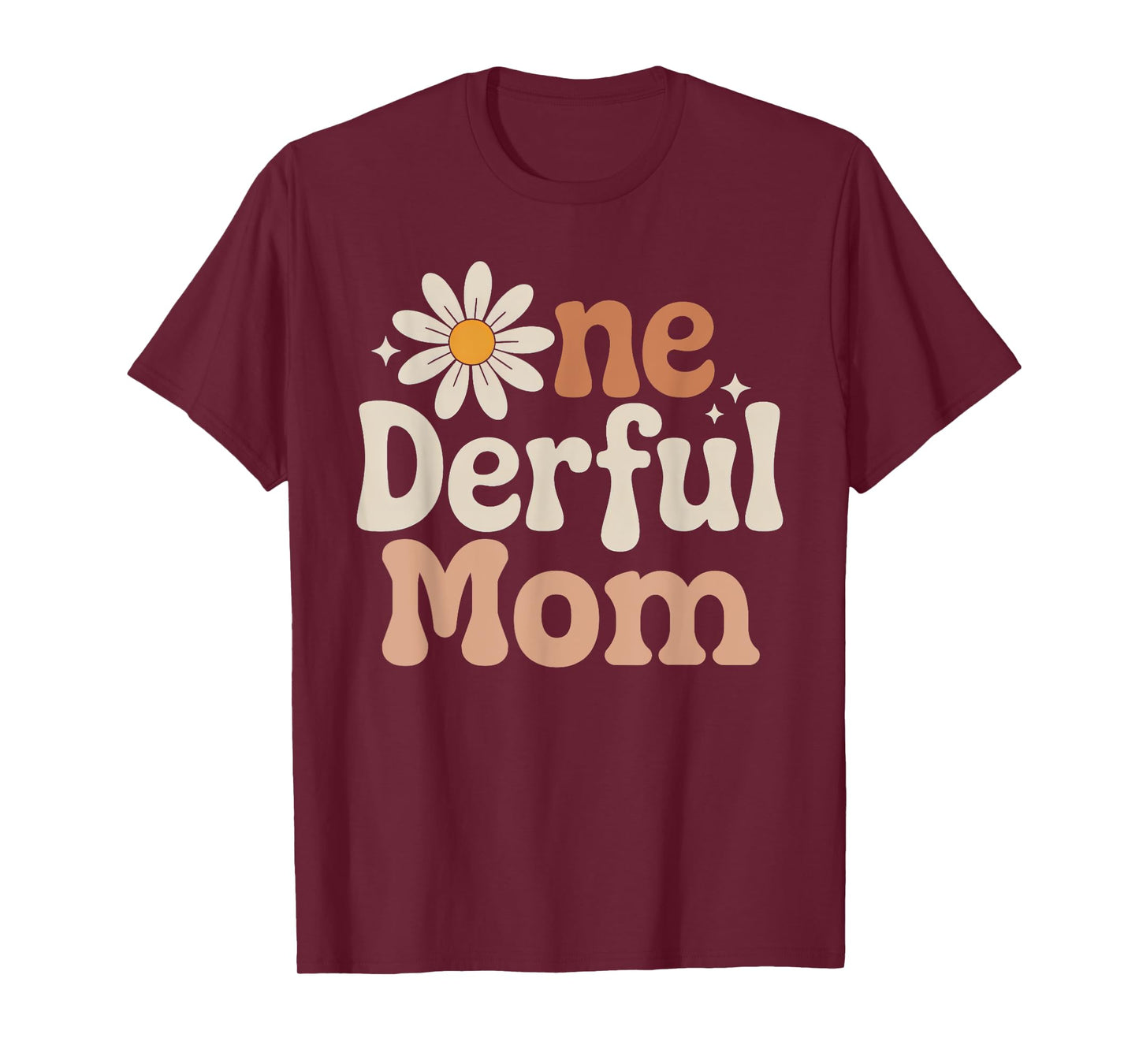 One derful Mom Wild One Daisy First Birthday Family Party T-Shirt