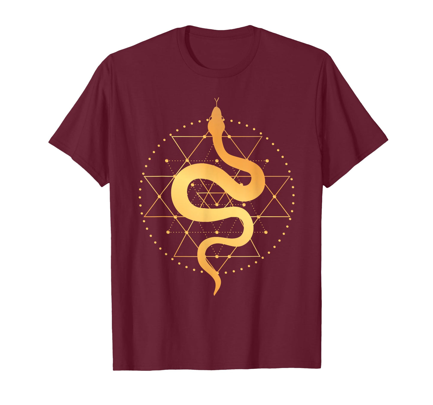 Sacred Geometry Art Magic Sacred Snake Goth Occult T-Shirt