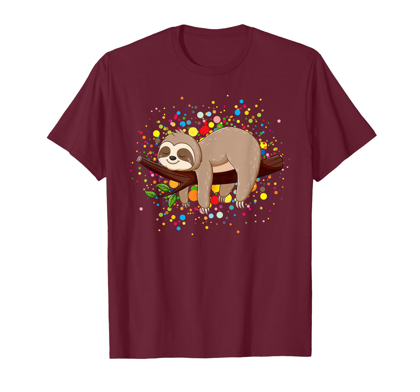 Funny Sloth Lovers Polka Dots Happy Dot Day Girls Boys Kids T-Shirt