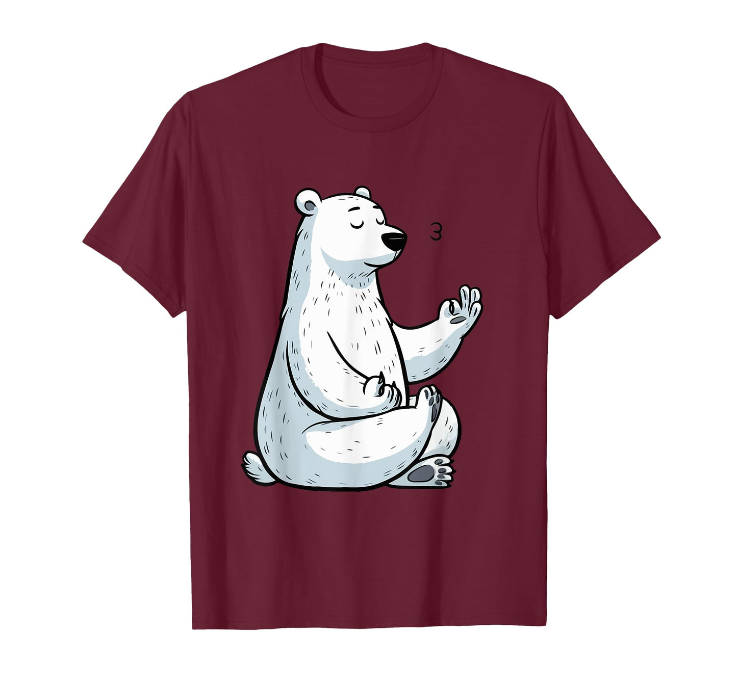 Meditation Polar Bear Yoga Pose Relaxing Animal T-Shirt