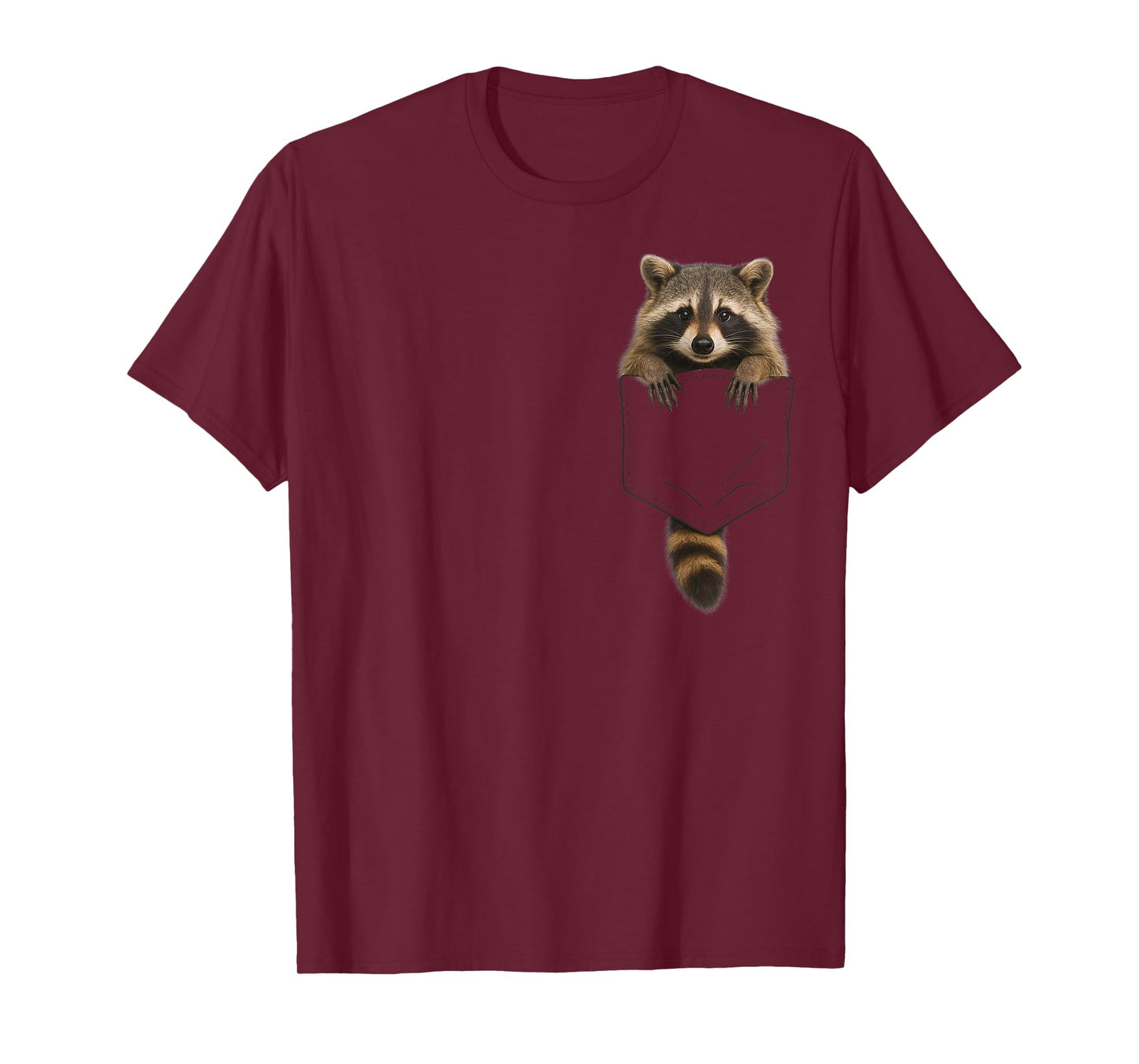 Cute Raccoon Pocket Funny Gifts For Men Women Kid T-Shirt