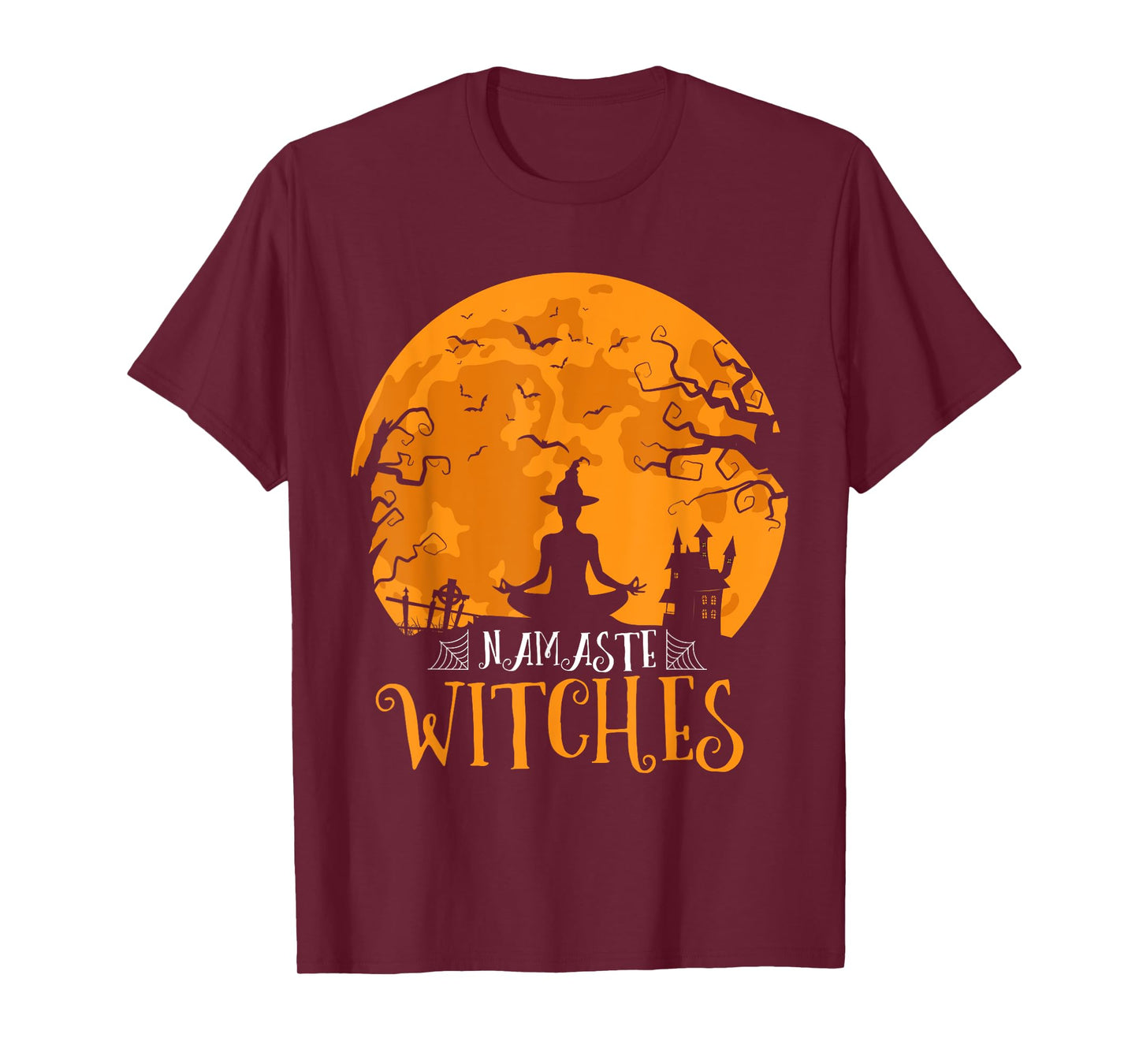 Namaste Witches Men Women Funny Halloween Yoga Lover T-Shirt
