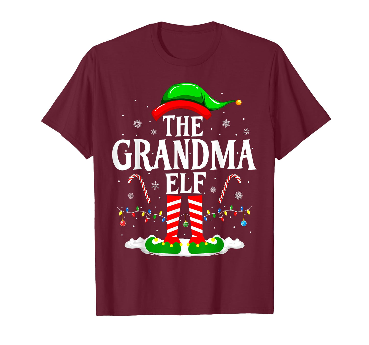 The Grandma Elf Funny Xmas Elf Matching Family Christmas T-Shirt