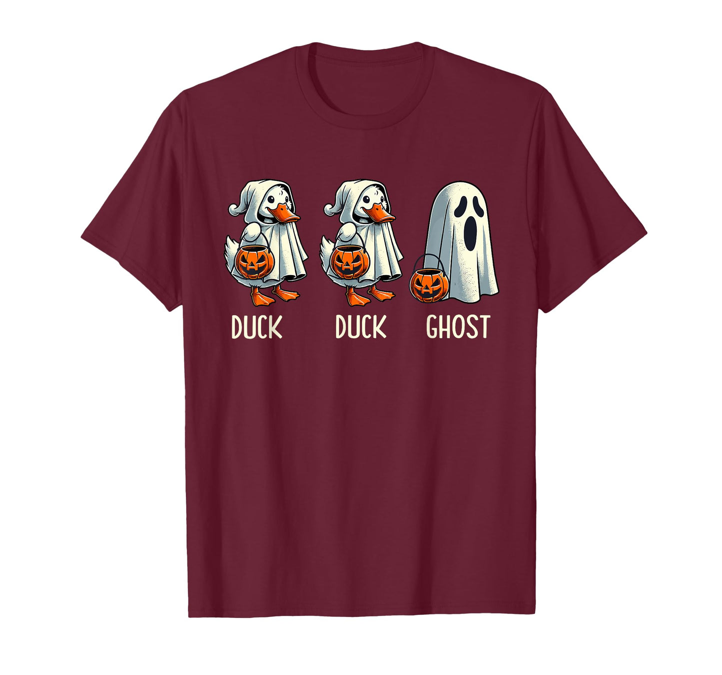 Duck Ghost Pun Trunk or Treat Trick or Treat Funny Halloween T-Shirt