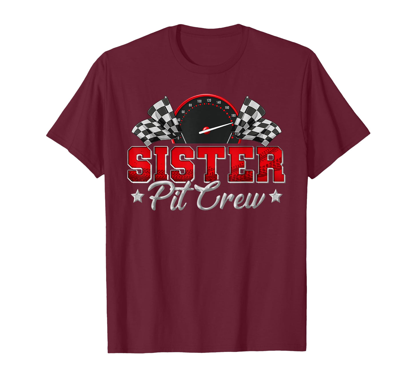 Pit Crew Race Car Racing Sister Family Birthday Party Gift T-Shirt