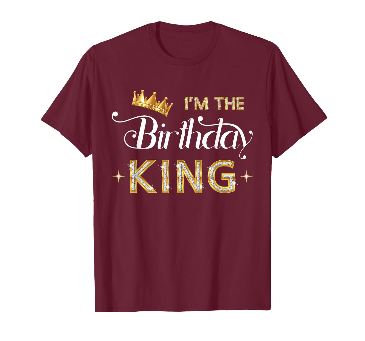 I'm The Birthday King Bday Party Crown Men Boys T-Shirt