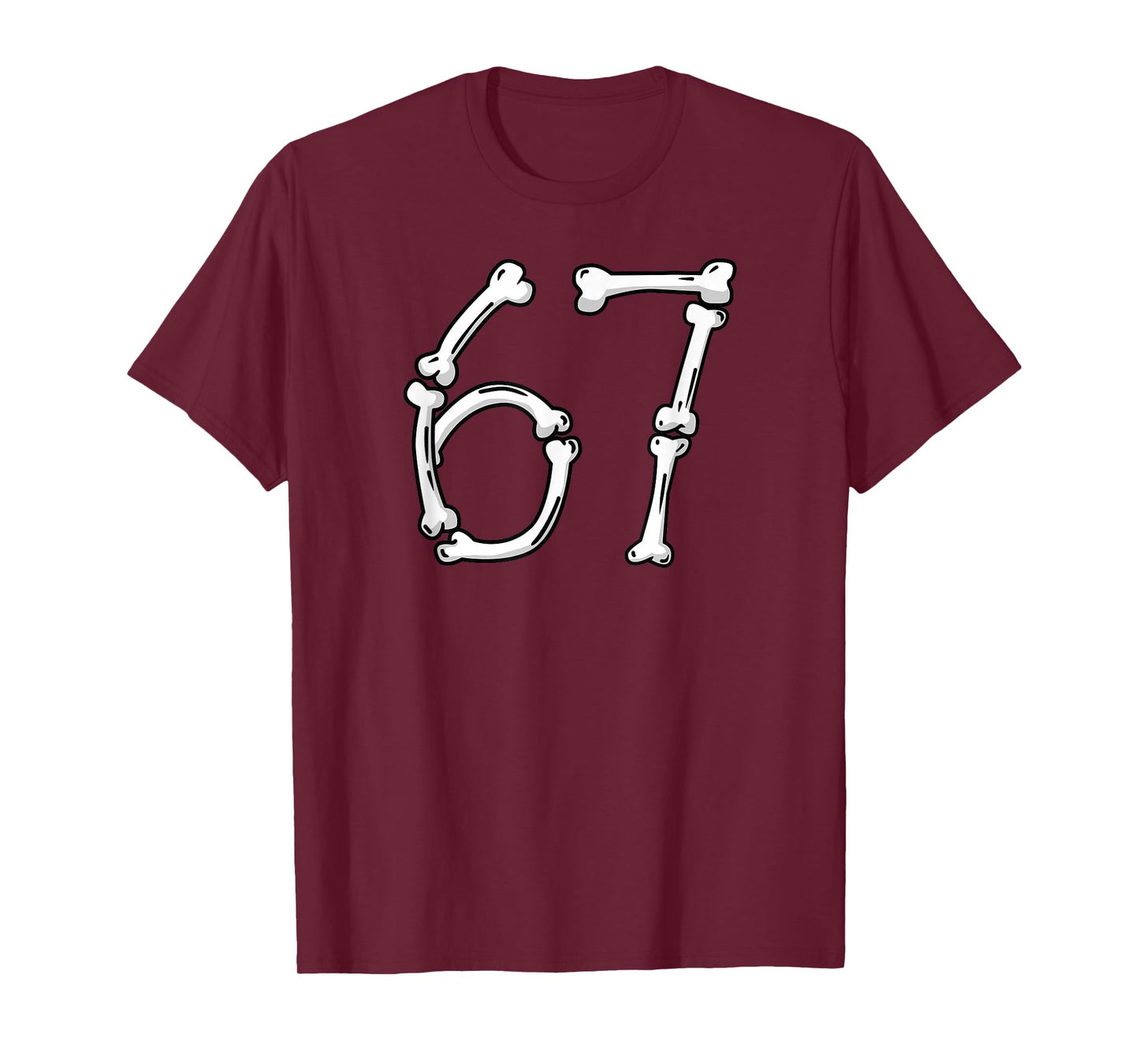 Halloween Number 6 7 Bones Skeleton Costume T-Shirt