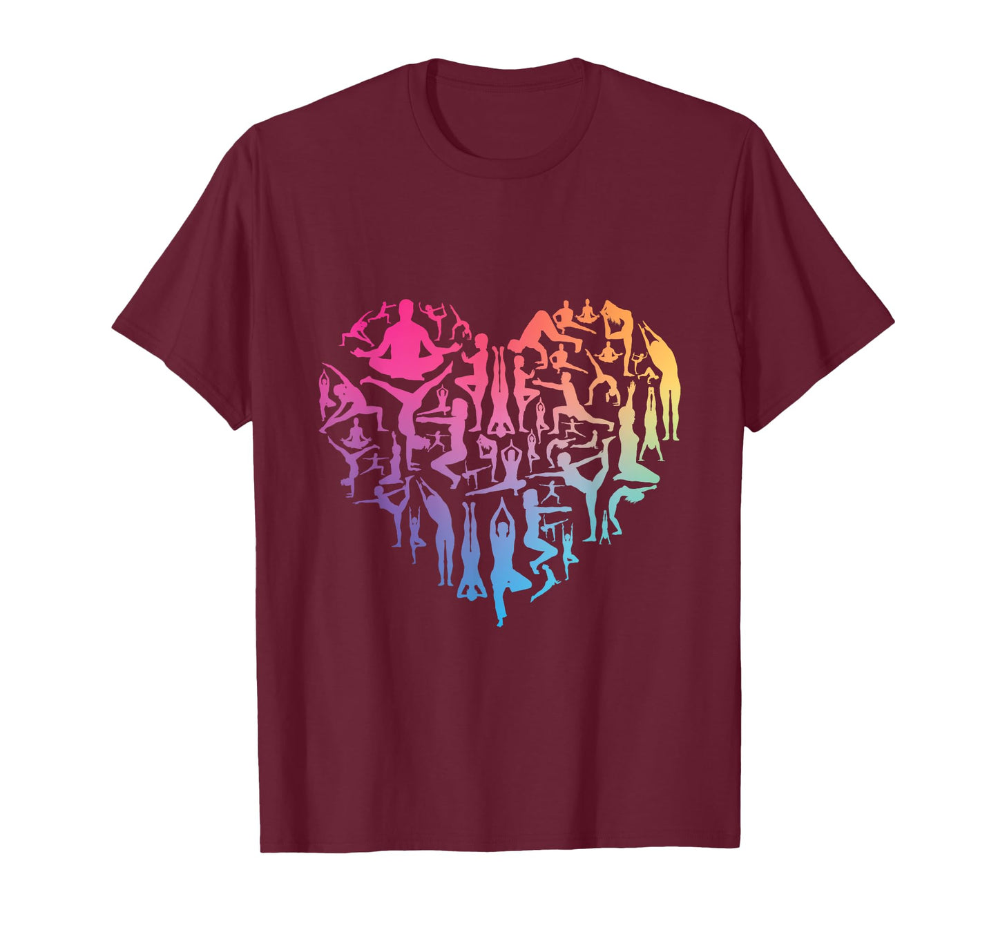 Love Yoga heart meditation pose men girl women Zen Spiritual T-Shirt
